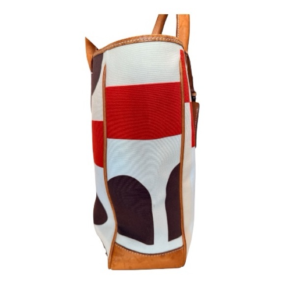 Bally Vintage Bennas Canvas and Italian Vachetta Tote, 90s, Made in Italy - Picture 7 of 13